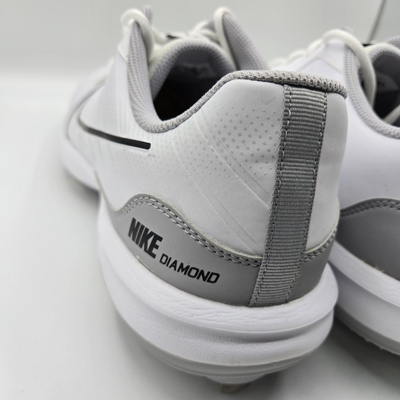 Nike Alpha Huarache Varsity‎ 4 Low Cleats Mens 13 White Wolf Grey Metal Baseball main image 7